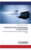Turbulent Flow Simulations in 2D and 3D