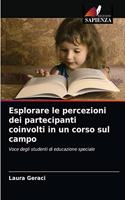 Esplorare le percezioni dei partecipanti coinvolti in un corso sul campo
