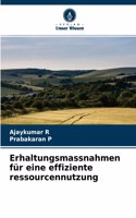 Erhaltungsmassnahmen für eine effiziente ressourcennutzung