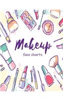 MakeUp Face Charts: Paper Practice Face Charts For Makeup Artists
