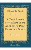 A Calm Review of the Inaugural Address of Prof. Charles a Briggs (Classic Reprint)
