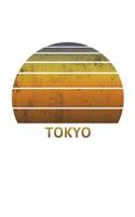 Tokyo: Japan Notebook Paper For Work, Home or School With Lined Wide Ruled White Sheets. Vintage Sunset Note Pad Composition Journal For Family Vacations. 