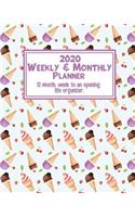 2020 WEEKLY & MONTHLY Planner. 12 month, Week to an Opening, Life Organizer.