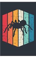 Vintage Spider Notebook - Gift for Spider Lovers - Retro Spider Journal - Spider Diary for Boys and Girls