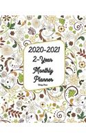 2020-2021 2-Year Monthly Planner Vintage Floral 8x10