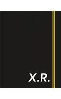 X.R.: Classic Monogram Lined Notebook Personalized With Two Initials - Matte Softcover Professional Style Paperback Journal Perfect Gift for Men and Women
