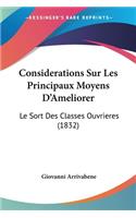 Considerations Sur Les Principaux Moyens D'Ameliorer