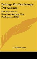 Beitrage Zur Psychologie Der Aussage