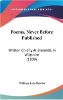 Poems, Never Before Published