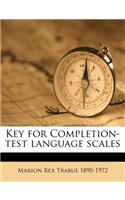 Key for Completion-Test Language Scales