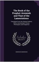 Book of the Prophet Jeremiah and That of the Lamentations