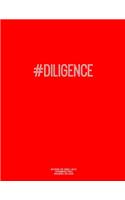 Notebook for Cornell Notes, 120 Numbered Pages, #DILIGENCE, Red Cover: For Taking Cornell Notes, Personal Index, 8.5"x11", Hashtag Series, Genius Edition