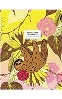 Dot Grid Journal Sloth Notebook: Pink and Yellow Soft Cover (Cute Journal)