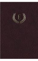Monogram "e" Any Day Planner Notebook: (5 Monogram Maroon 150 Planner)