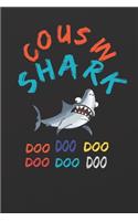cousin shark doo doo: Set with family shark journal baby 120 pages (6"x 9")