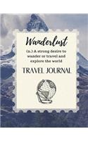 Wanderlust, A Strong Desire To Wander Or Travel And Explore The World