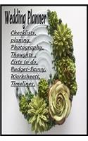 Wedding Planner Notebook for, Planning, Thoughts, Checklists, Thoughts, Ideas, Reminders, Lists to do,