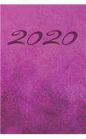 Grand Fantasy Designs: 2020 Kalligrafie pink - Notizbuch 15,24 x 22,86 kariert