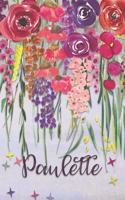 Paulette: Personalized Lined Journal - Colorful Floral Waterfall (Customized Name Gifts)