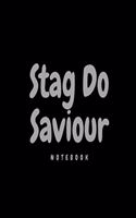 Stag Do Saviour Notebook: Black & grey wedding planner lined paperback jotter