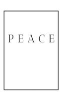 Peace: A decorative book for coffee tables, end tables, bookshelves and interior design styling Stack home books to add decor to any room. Monochrome effec