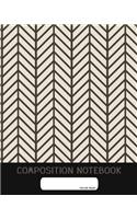Composition Notebook: College Ruled - Black and White Geometry - Back to School Composition Book for Teachers, Students, Kids and Teens - 120 Pages, 60 Sheets - 8 x 10 in