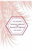 The Peersonal Internet Address & Password Logbook Top secret