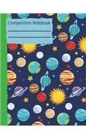 Solar System Composition Notebook - College Ruled