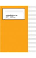 Standard Manuscript Paper: Orange Cover Blank Sheet Music(14 Notebook for Musicians)