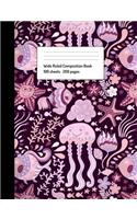 Pink Undersea Creatures Composition Notebook