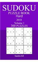 300 Hard Sudoku Puzzle Book - 2018