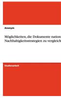 Möglichkeiten, die Dokumente nationaler Nachhaltigkeitsstrategien zu vergleichen