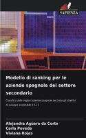 Modello di ranking per le aziende spagnole del settore secondario