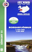 Island Serkort 11 Borgarfjordur 1 : 100 000