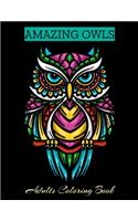 AMAZING OWLS Adults Coloring Book