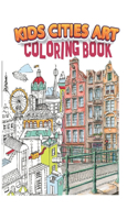 kids cities art coloring book