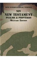 NIV, New Testament with Psalms and Proverbs, Military Edition, Paperback, Woodland Camo