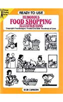 Ready-to-Use Humorous Food Shopping Illustrations