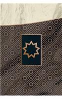 Monogram Bahai Journal: Blank Notebook Diary Pad(37 Luxury One 365 Lined)