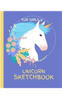 Unicorn Sketchbook for Girls 8