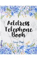 Address Telephone Book Large Print