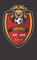 Soccer Ball Lion Hearts Notebook Journal