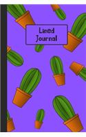 Lined Journal: Cactus Plant Pattern: 120 Page Lined Paperback Notebook - 6"x9"(15.2 x 22.9 cm)