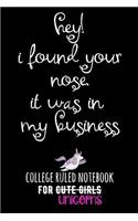 Hey! I Found Your Nose. It Was in My Business