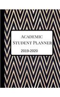 Academic Student Planner: A Cute Gold Black Jan 2019-Jun 2020 Dated Daily, Weekly, Monthly College, High, Middle School 18 Months Calendar Holidays Planner, Organizer, Tracke