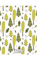 Notebook a madoo: Trees cover and Lined pages, Extra large (8.5 x 11) inches, 110 pages, White paper(1 Trees Notebook)