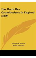 Recht Des Grundbesitzes In England (1889)