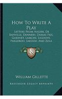 How to Write a Play