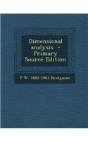 Dimensional Analysis