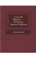 Lois de Manou...
